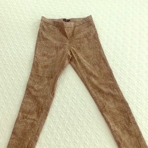 Snakeskin pattern tan and brown jeggings - new